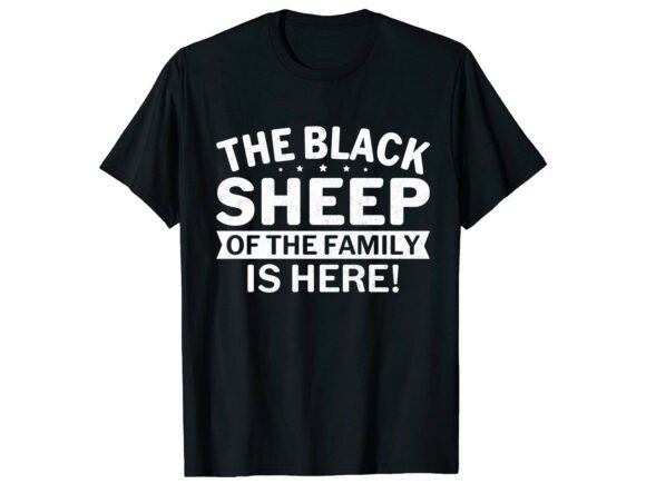 Black Sheep Funny Family T-Shirt Graphics for Crafters
