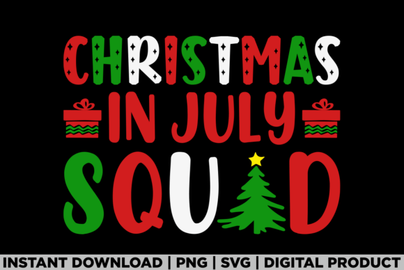 Christmas in July Squad Merry Xmas: Perfect for T-Shirt Designs & Graphics