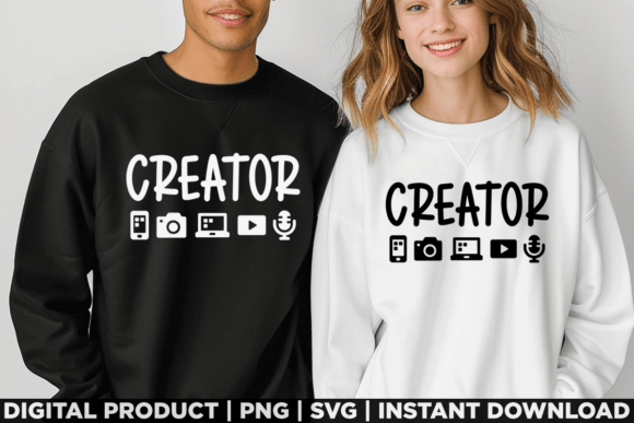 Content Creator Blogger Vlogger Influenc: Ideal T-Shirt Graphics