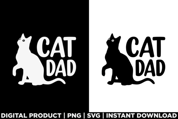 Fathers Day Best Cat Dad Papa Christmas T-Shirt Graphics