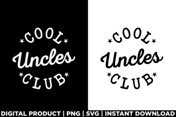 Fathers Day Cool Uncles Club: A Versatile T-Shirt Design Graphic