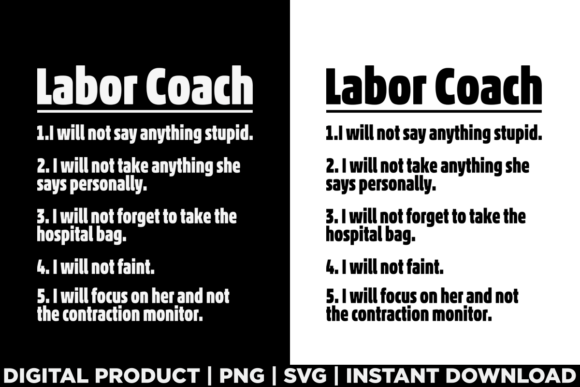 Labor Coach Expecting Dad Rules: A Fun T-Shirt Design