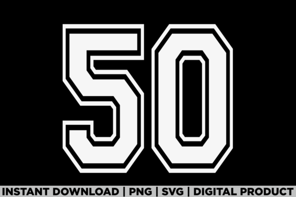Number 50 Birthday Varsity: A Versatile T-Shirt Design