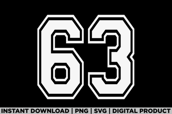 Number 63 Birthday Varsity: A Versatile T-Shirt Design