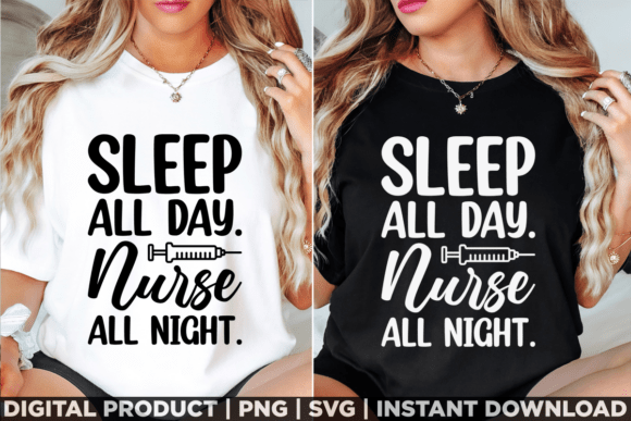 Nurse All Night Graphics: Perfect for T-Shirt Designs