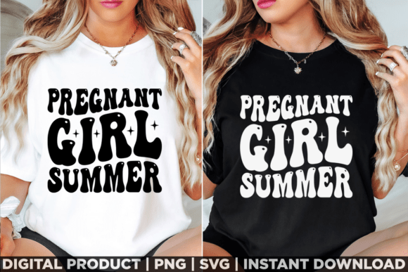 Pregnant Girl Summer Vacation: Perfect for T-Shirt Designs