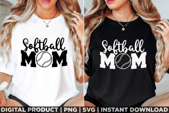Softball Mom Graphics: Ideal for T-Shirt Designs