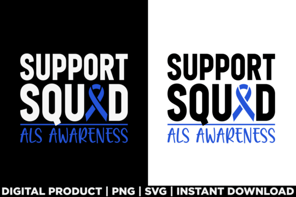 Support Squad ALS Awareness Month: A Versatile T-Shirt Design for Content Creators