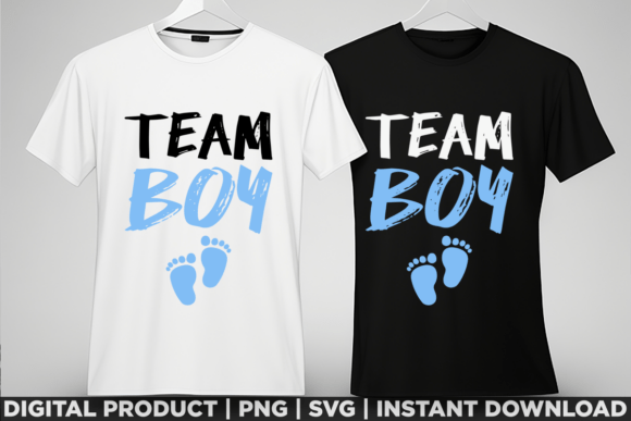 Team Boy Gender Reveal T-Shirt Designs